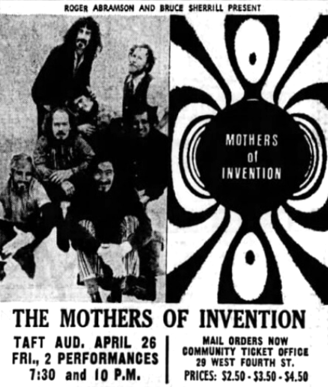 26/04/1968Taft Auditorium, Cincinnati, OH